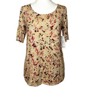 Chico's Women's Casual Touch of Cool Ballet Neck Short Sleeve Top NWT Size 0